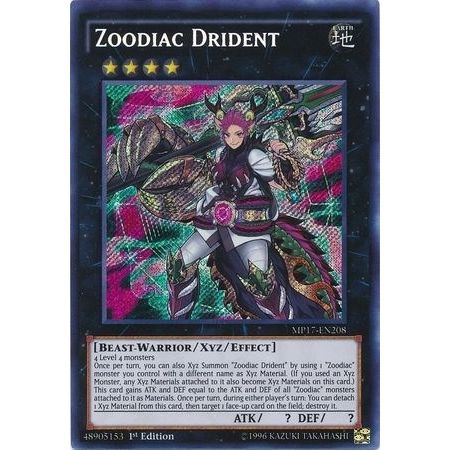 Image for Zoodiac Drident (MP17-EN208) (MP17) - YuGiOh