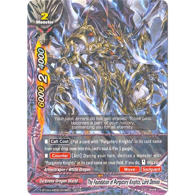 Image for The Foundation of Purgatory Knights, Lord Demios (Secret R Foil) (X-BT02A-SS02/0036EN) (X-BT02A) - Future Card BuddyFight