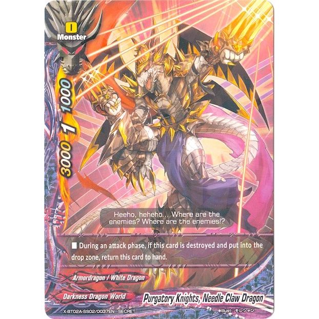 Image for Purgatory Knights, Needle Claw Dragon (Secret R Foil) (X-BT02A-SS02/0037EN) (X-BT02A) - Future Card BuddyFight