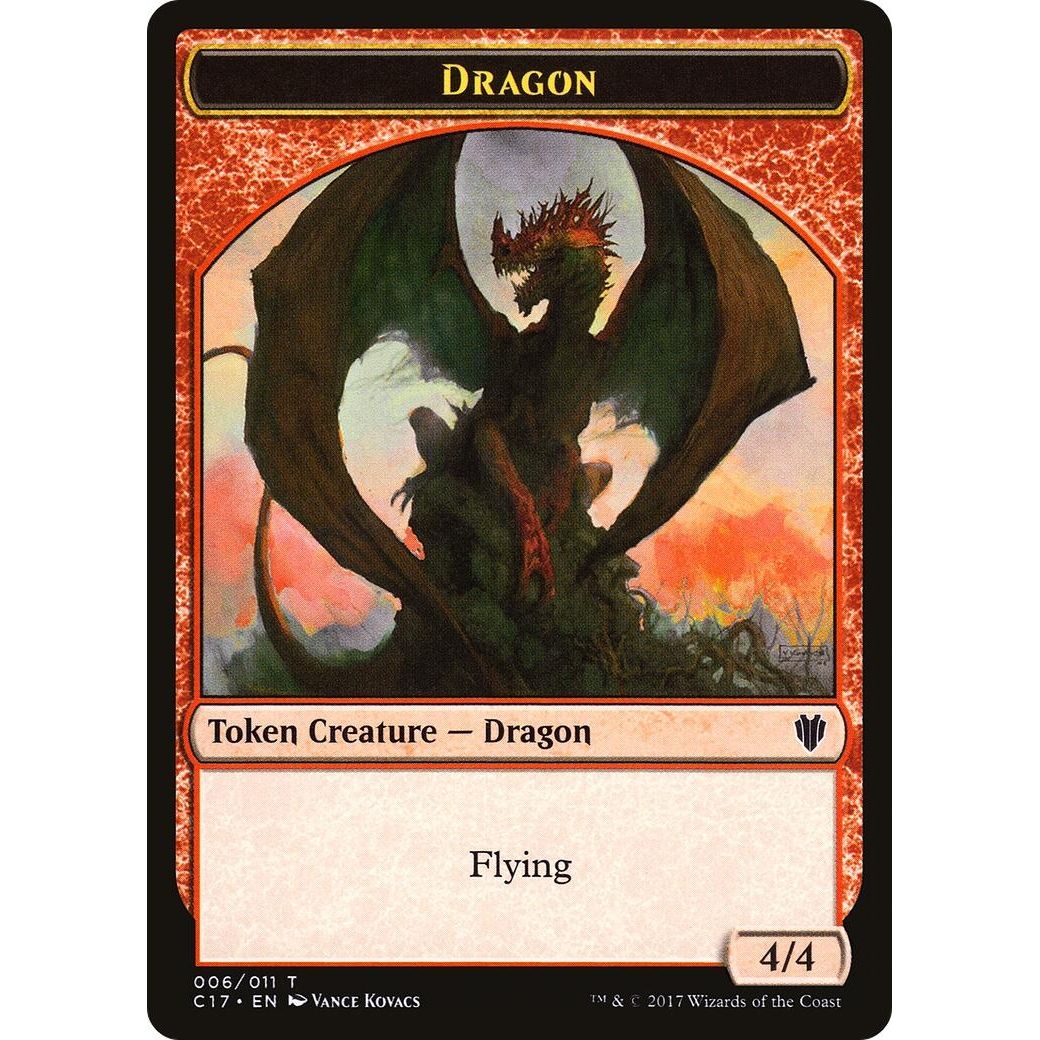 Image for Dragon (006) // Gold Double-Sided Token (6 // 10) (C17) - Magic: The Gathering
