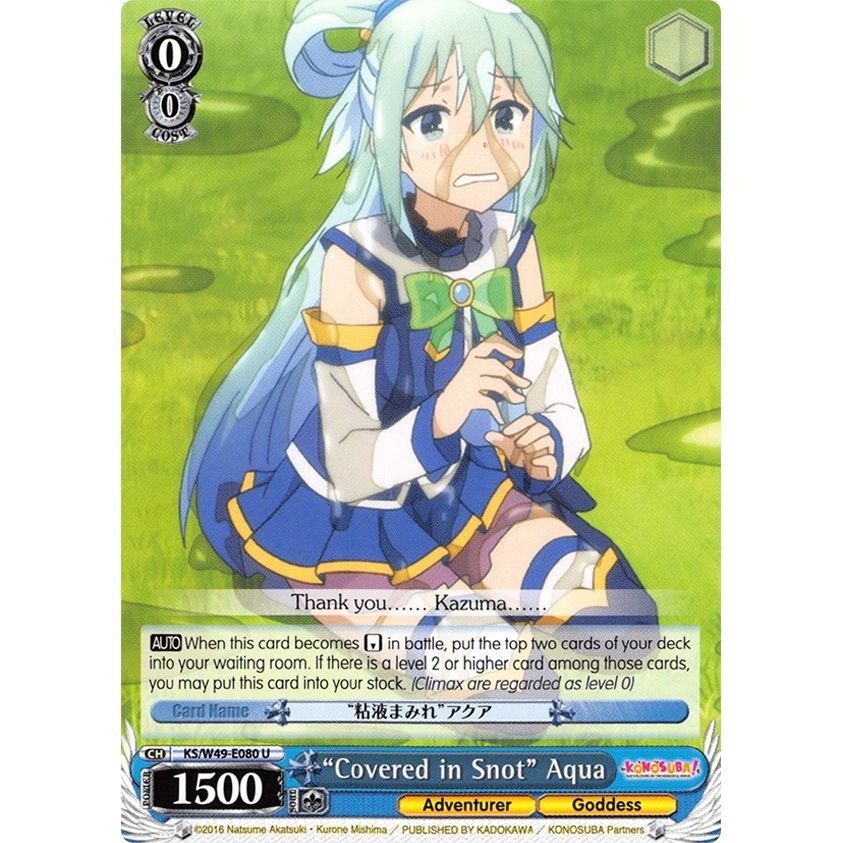 Image for "Covered in Snot" Aqua (KS/W49-E080 U) (KS/W49) - Weiss Schwarz