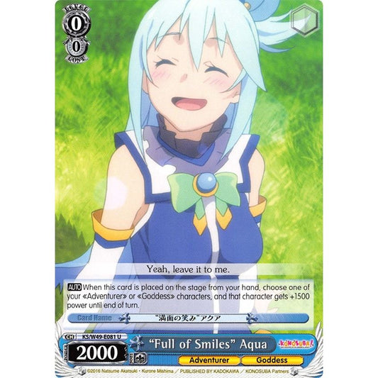 Image for "Full of Smiles" Aqua (KS/W49-E081 U) (KS/W49) - Weiss Schwarz