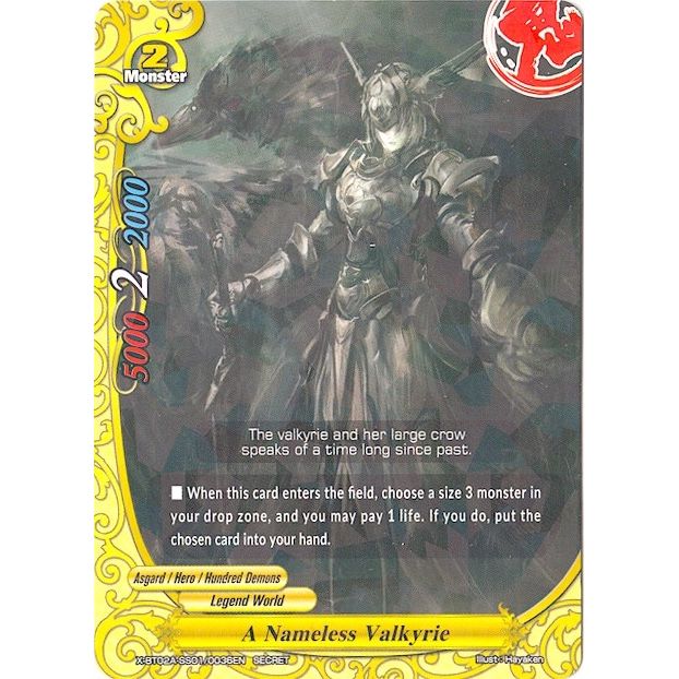 Image for A Nameless Valkyrie (Secret R Foil) (X-BT02A-SS01/0036EN) (X-BT02A) - Future Card BuddyFight