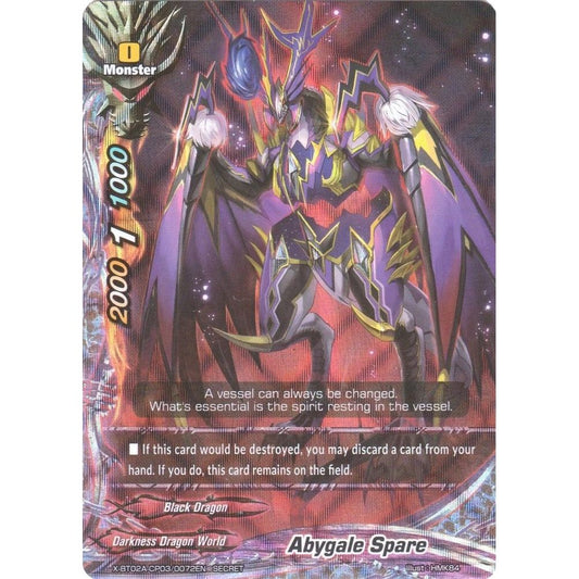 Image for Abygale Spare (Secret RRR Foil) (X-BT02A-CP03/0072EN) (X-BT02A) - Future Card BuddyFight