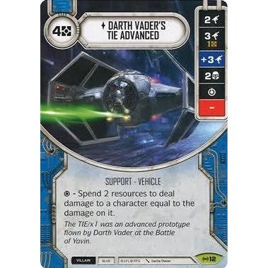 Image for Darth Vader's TIE Advanced (12) (EaW) - Star Wars: Destiny