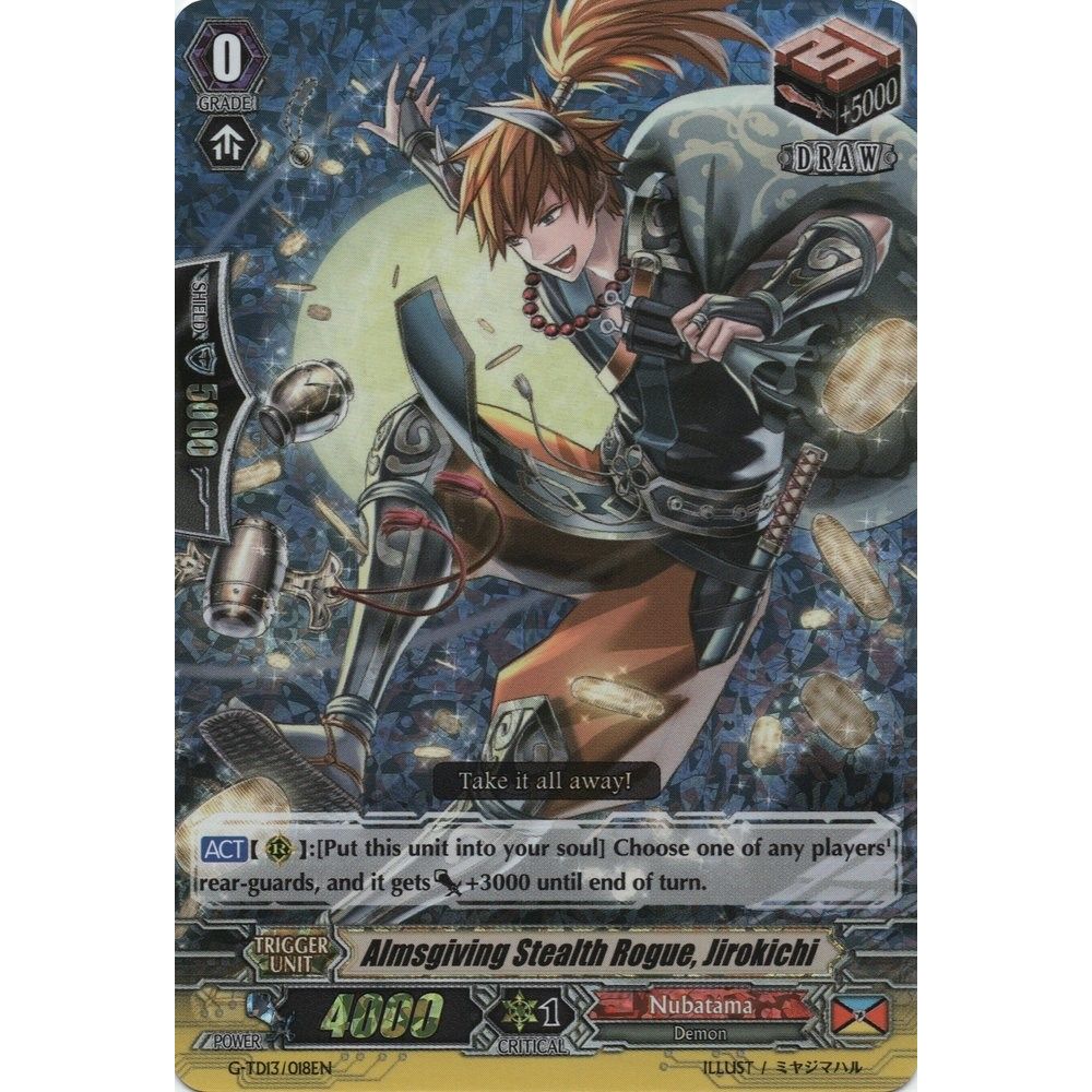Image for Almsgiving Stealth Rogue, Jirokichi (RRR Foil) (G-TD13/018EN) (G-TD13) - Cardfight Vanguard