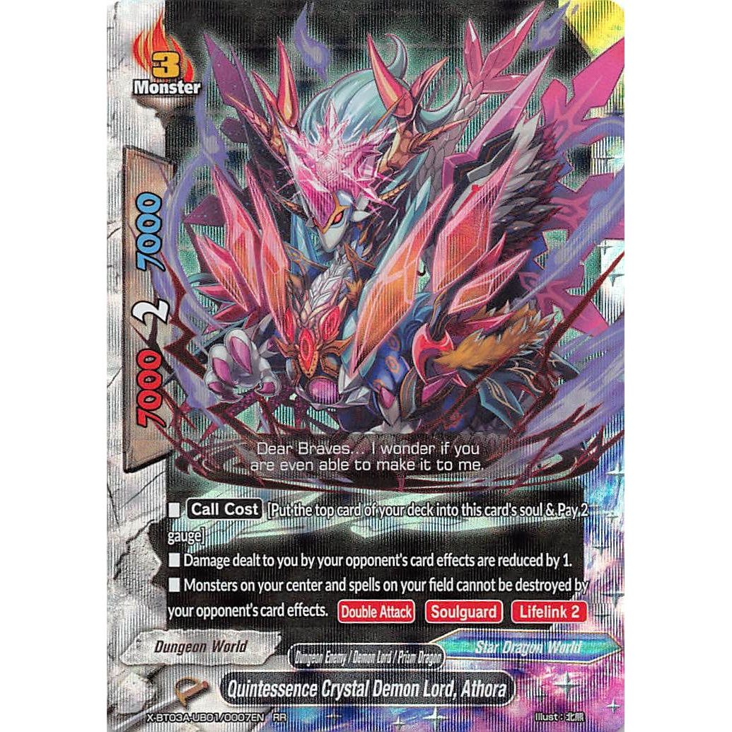 Image for Quintessence Crystal Demon Lord, Athora (X-BT03A-UB01/0007EN) (X-BT03A) - Future Card BuddyFight