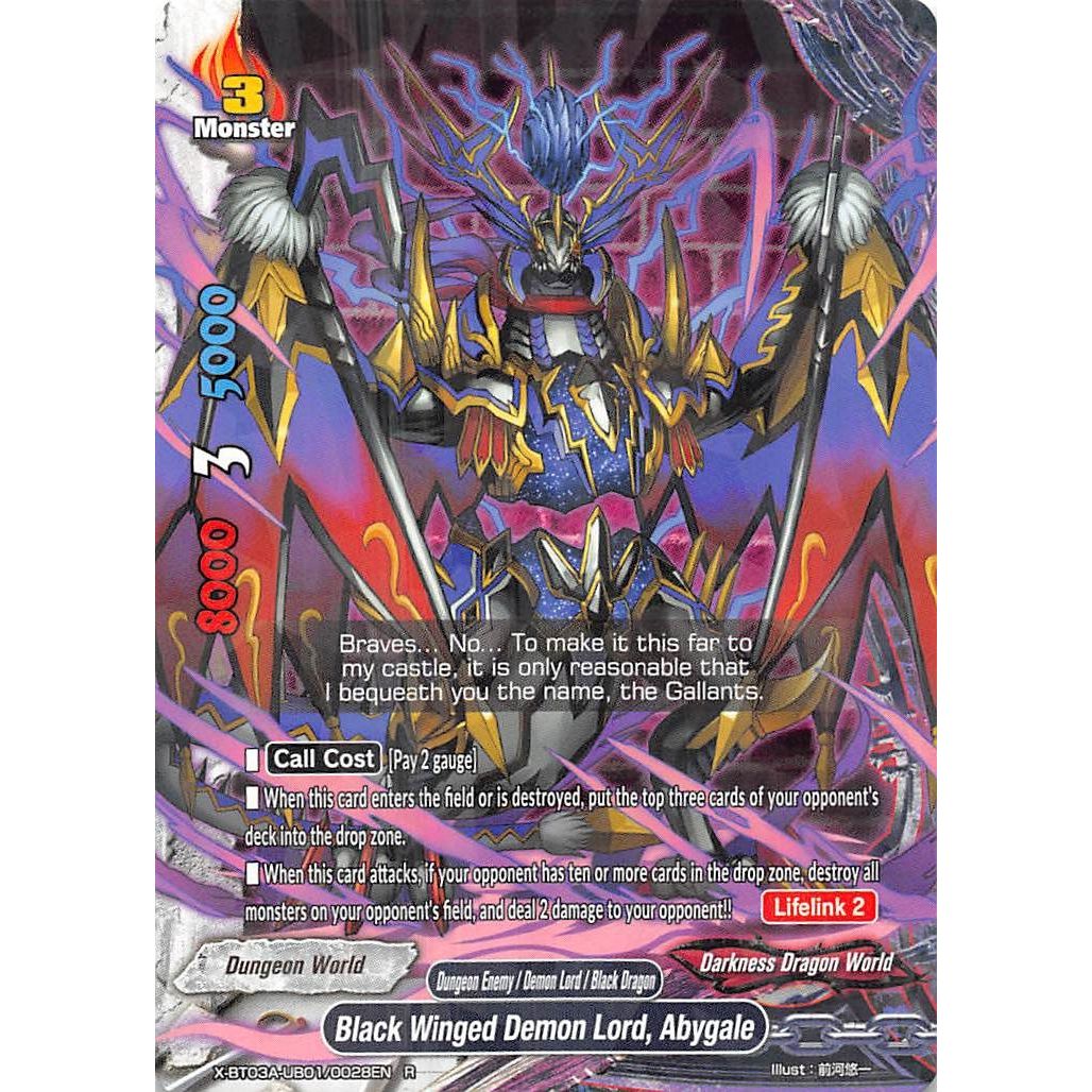 Image for Black Winged Demon Lord, Abygale (X-BT03A-UB01/0028EN) (X-BT03A) - Future Card BuddyFight