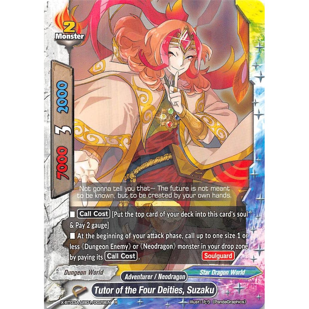 Image for Tutor of the Four Deities, Suzaku (X-BT03A-UB01/0029EN) (X-BT03A) - Future Card BuddyFight