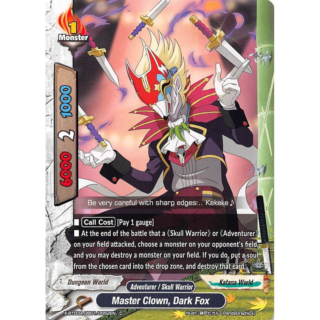 Image for Master Clown, Dark Fox (X-BT03A-UB01/0052EN) (X-BT03A) - Future Card BuddyFight