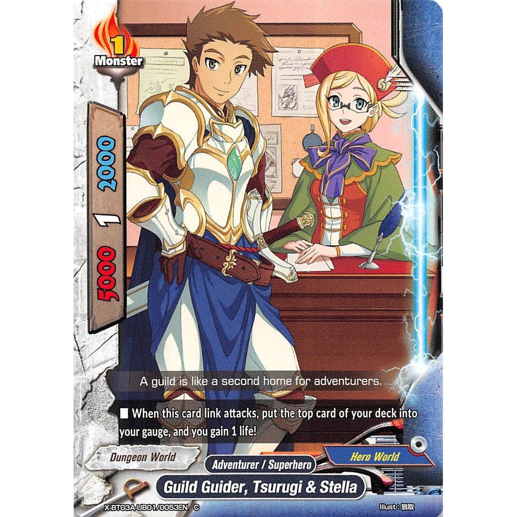 Image for Guild Guider, Tsurugi & Stella (X-BT03A-UB01/0053EN) (X-BT03A) - Future Card BuddyFight