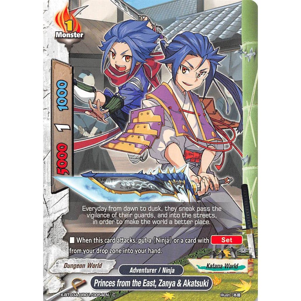 Image for Princes from the East, Zanya & Akatsuki (X-BT03A-UB01/0054EN) (X-BT03A) - Future Card BuddyFight