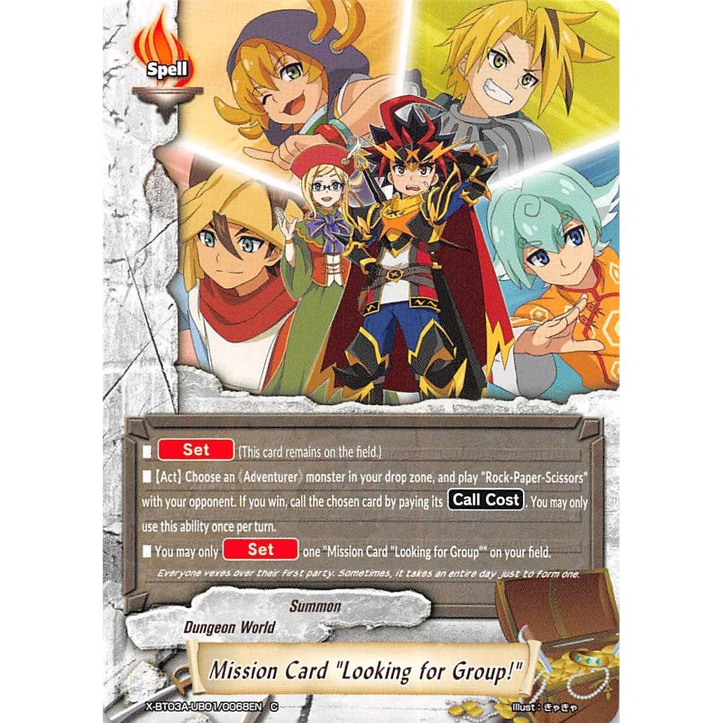 Image for Mission Card "Looking for Group!" (X-BT03A-UB01/0068EN) (X-BT03A) - Future Card BuddyFight