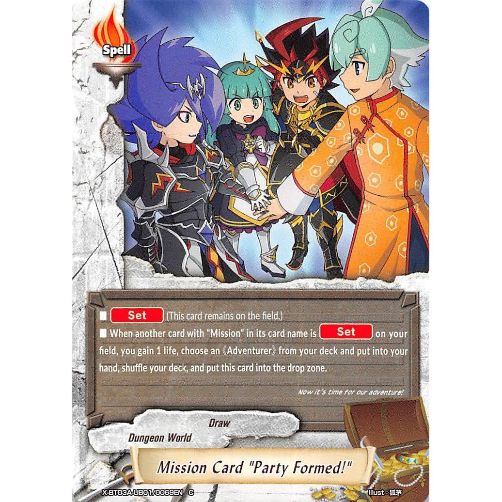 Image for Mission Card "Party Formed!" (X-BT03A-UB01/0069EN) (X-BT03A) - Future Card BuddyFight