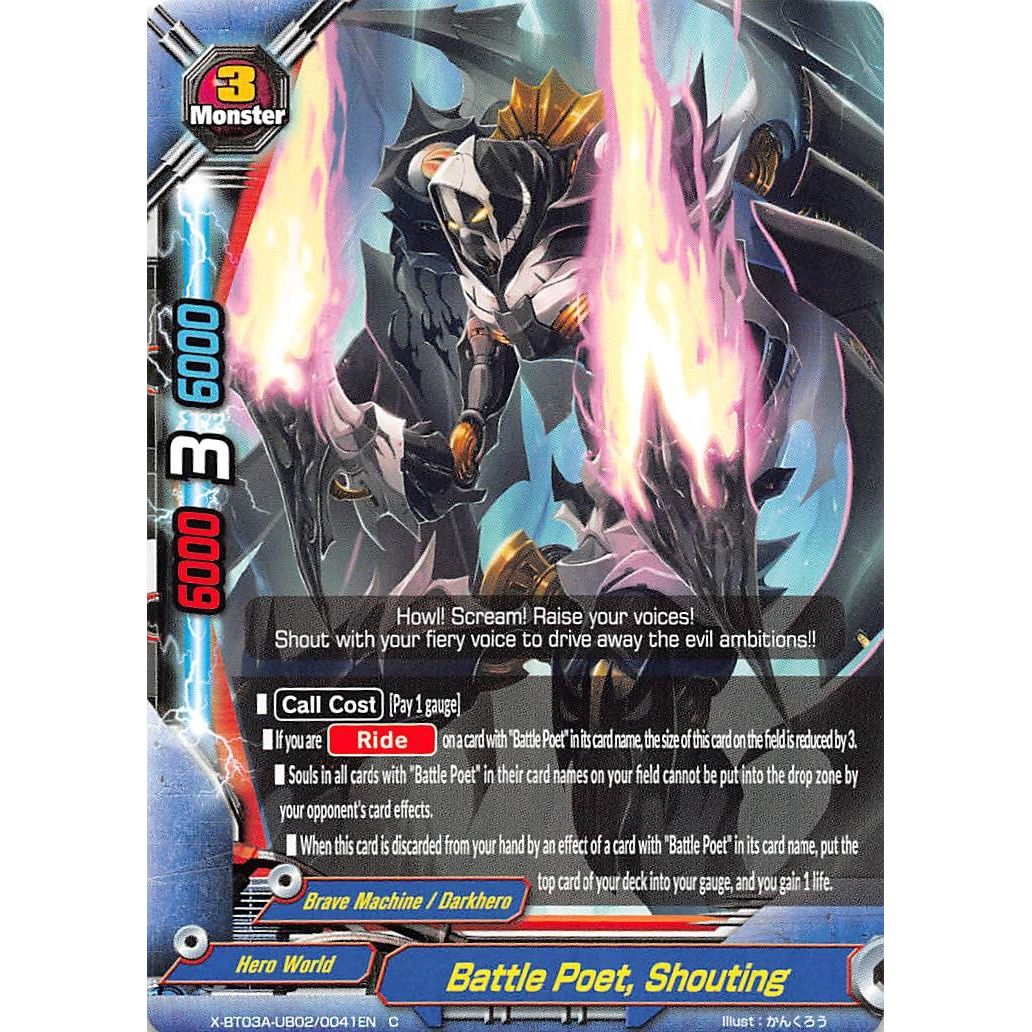 Image for Battle Poet, Shouting (X-BT03A-UB02/0041EN) (X-BT03A) - Future Card BuddyFight