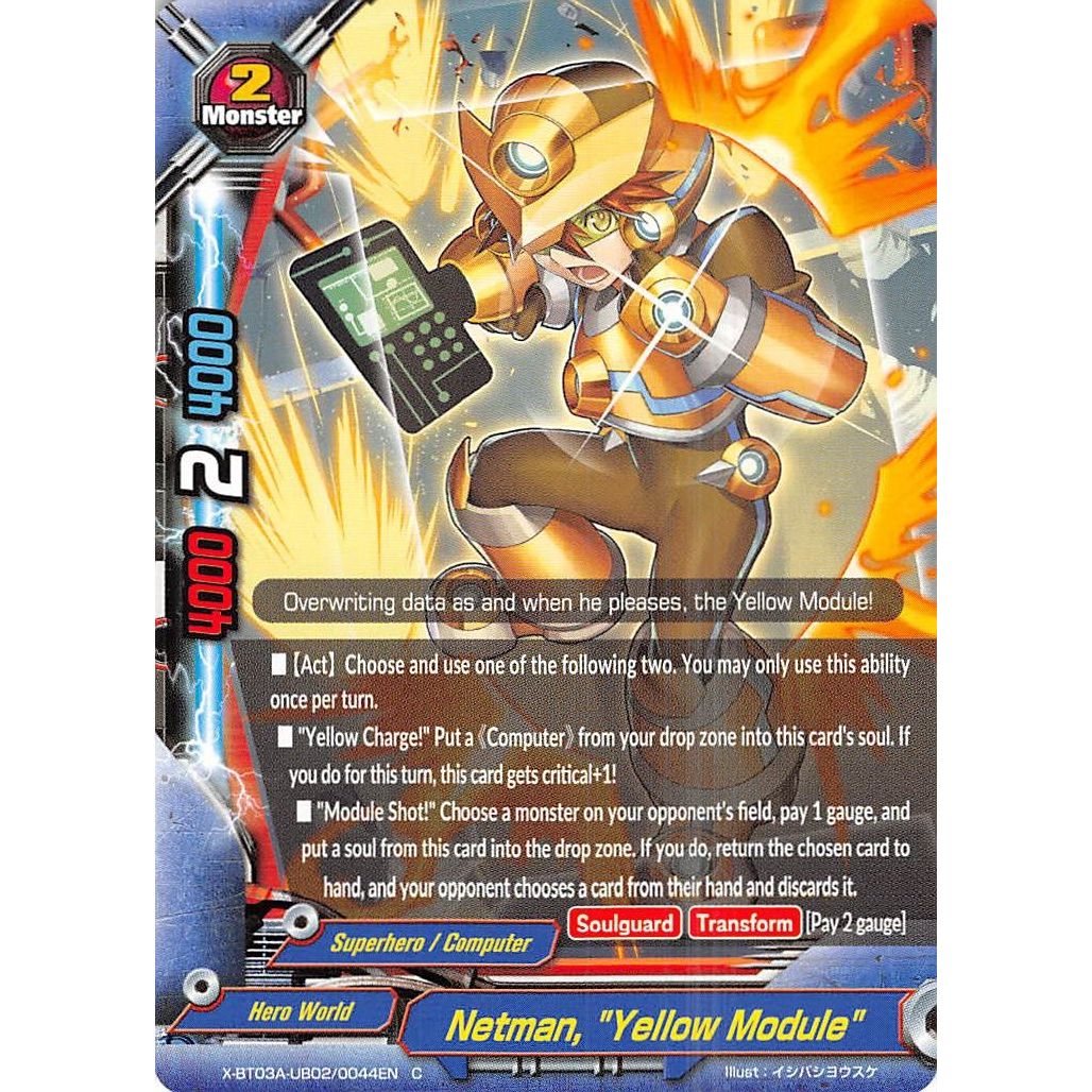 Image for Netman, "Yellow Module" (X-BT03A-UB02/0044EN) (X-BT03A) - Future Card BuddyFight