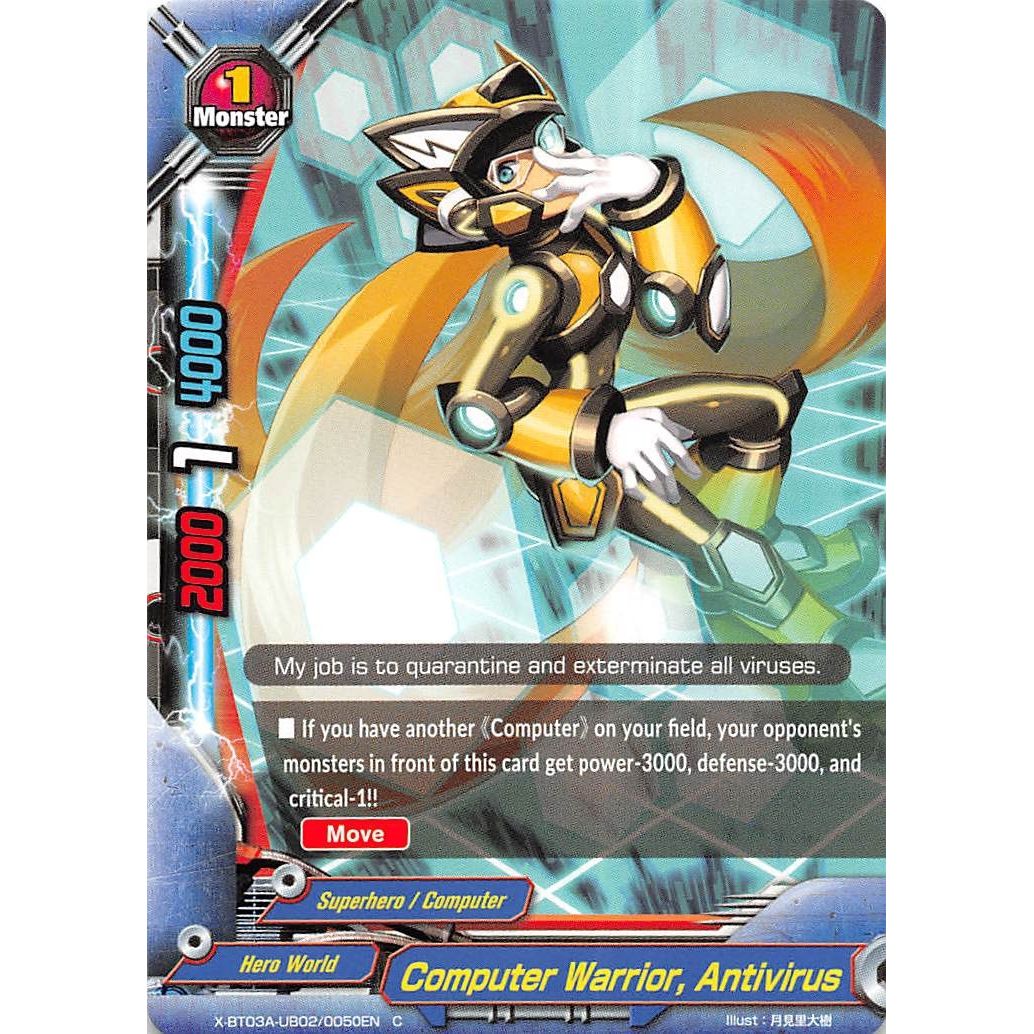 Image for Computer Warrior, Antivirus (X-BT03A-UB02/0050EN) (X-BT03A) - Future Card BuddyFight
