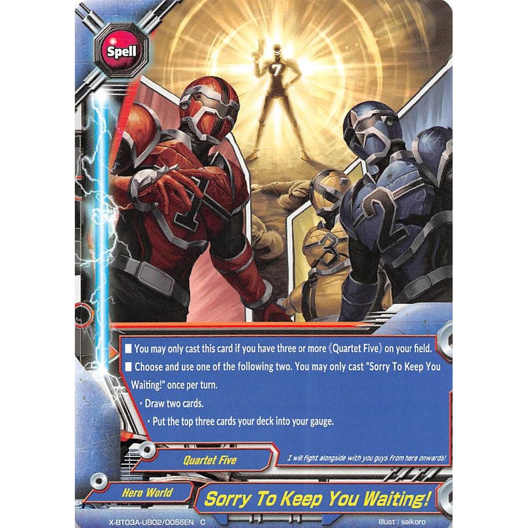 Image for Sorry To Keep You Waiting! (X-BT03A-UB02/0055EN) (X-BT03A) - Future Card BuddyFight