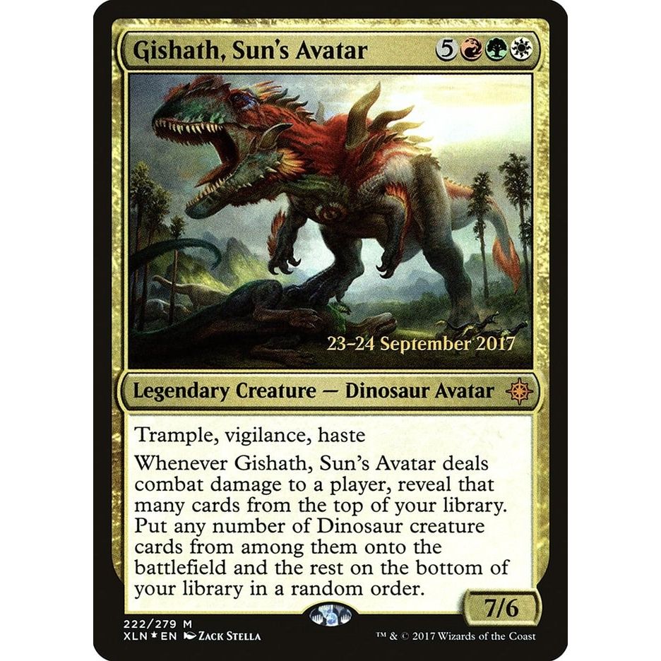 Image for Gishath, Sun's Avatar (XLN) (222) (PRE) - Magic: The Gathering