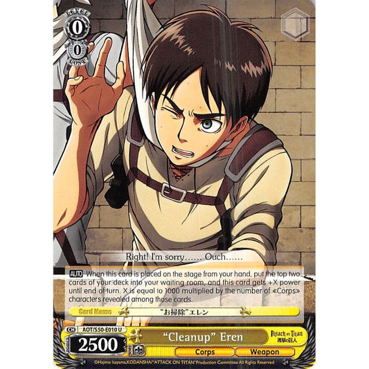 Image for "Cleanup" Eren (AOT/S50-E010 U) (AOT/S50) - Weiss Schwarz