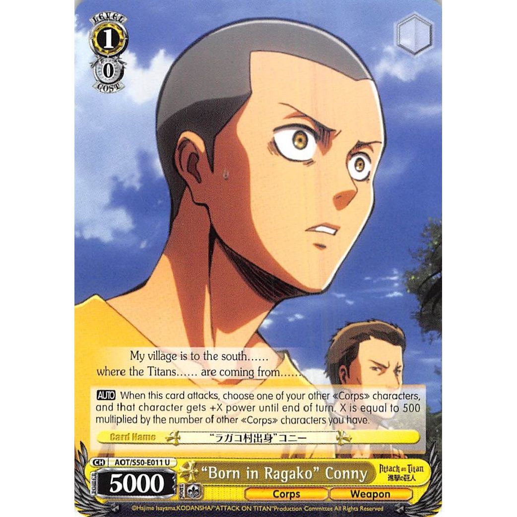 Image for "Born in Ragako" Conny (AOT/S50-E011 U) (AOT/S50) - Weiss Schwarz
