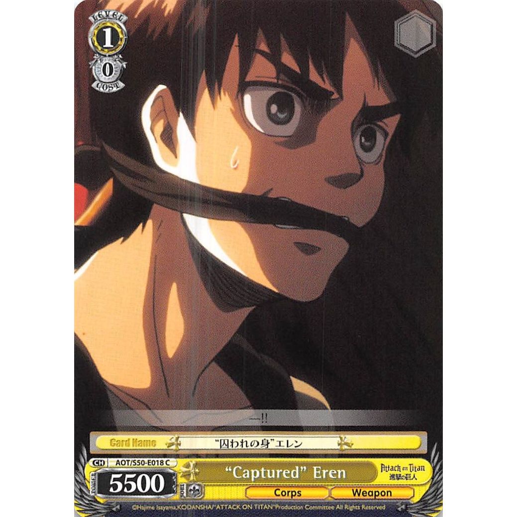 Image for "Captured" Eren (AOT/S50-E018 C) (AOT/S50) - Weiss Schwarz