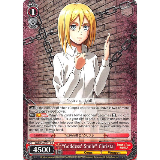 Image for "Goddess' Smile" Christa (AOT/S50-E051 RR) (AOT/S50) - Weiss Schwarz