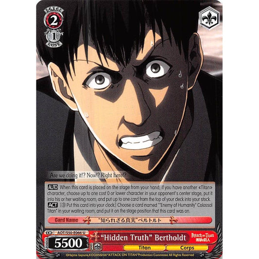 Image for "Hidden Truth" Bertholdt (AOT/S50-E066 U) (AOT/S50) - Weiss Schwarz