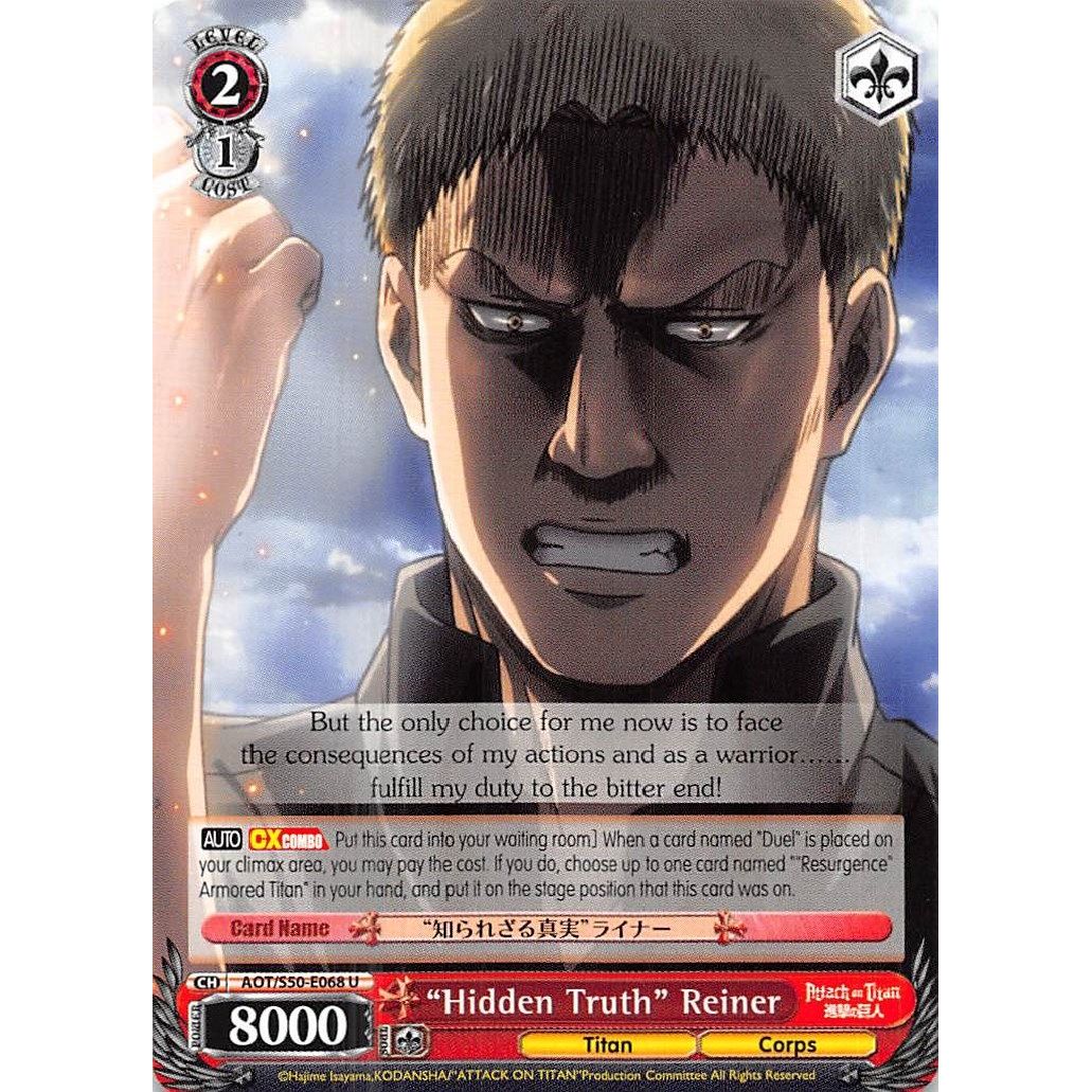 Image for "Hidden Truth" Reiner (AOT/S50-E068 U) (AOT/S50) - Weiss Schwarz