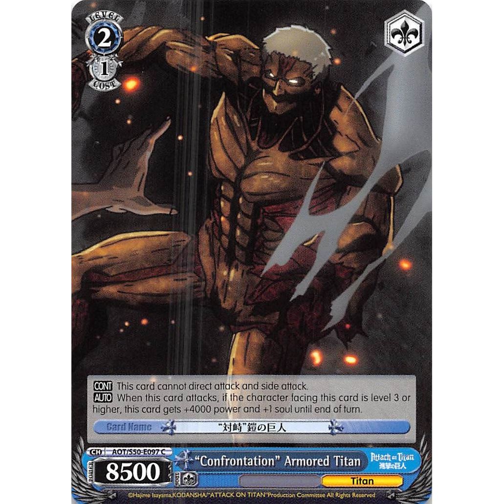 Image for "Confrontation" Armored Titan (AOT/S50-E097 C) (AOT/S50) - Weiss Schwarz