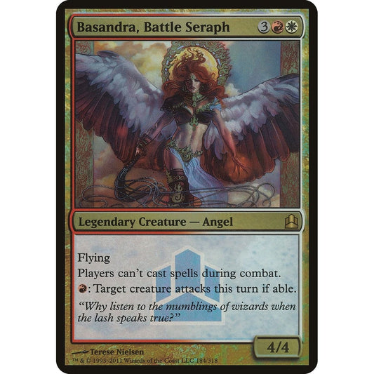 Image for Basandra, Battle Seraph (Commander Launch Promo) (184) (OVER) - Magic: The Gathering