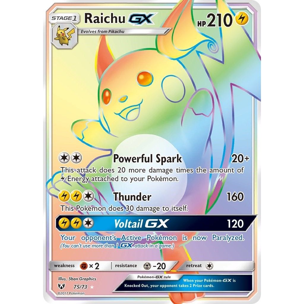 Image for Raichu GX (Secret) (75/73) (SHL) - Pokemon