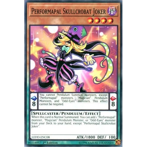 Image for Performapal Skullcrobat Joker (LEDD-ENC08) (LEDD) - YuGiOh