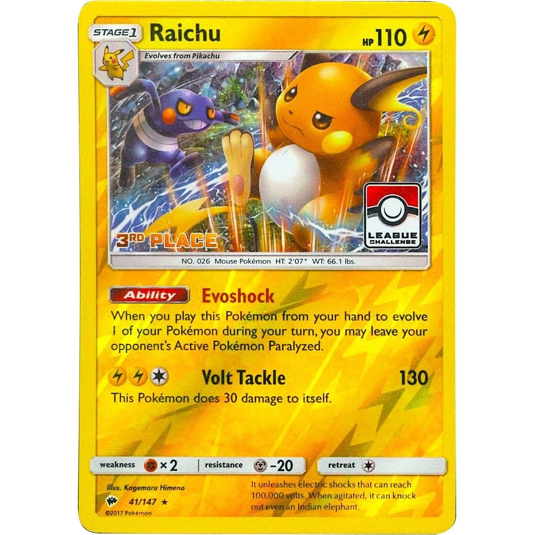 Image for Raichu - 41/147 (League Challenge) [3rd Place] (041/147) (PR) - Pokemon