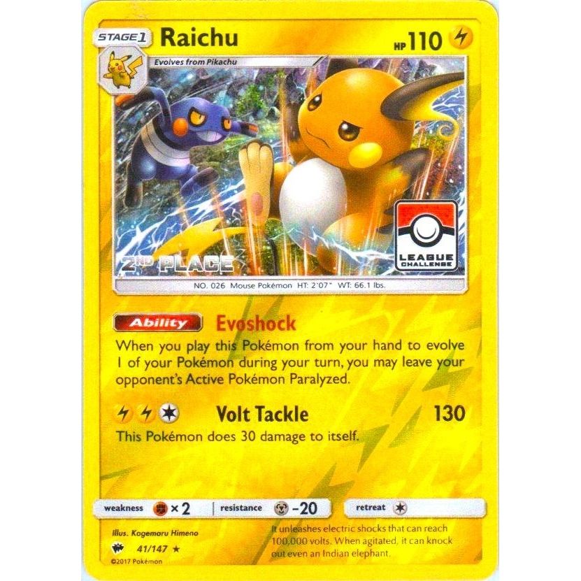 Image for Raichu - 41/147 (League Challenge) [2nd Place] (041/147) (PR) - Pokemon