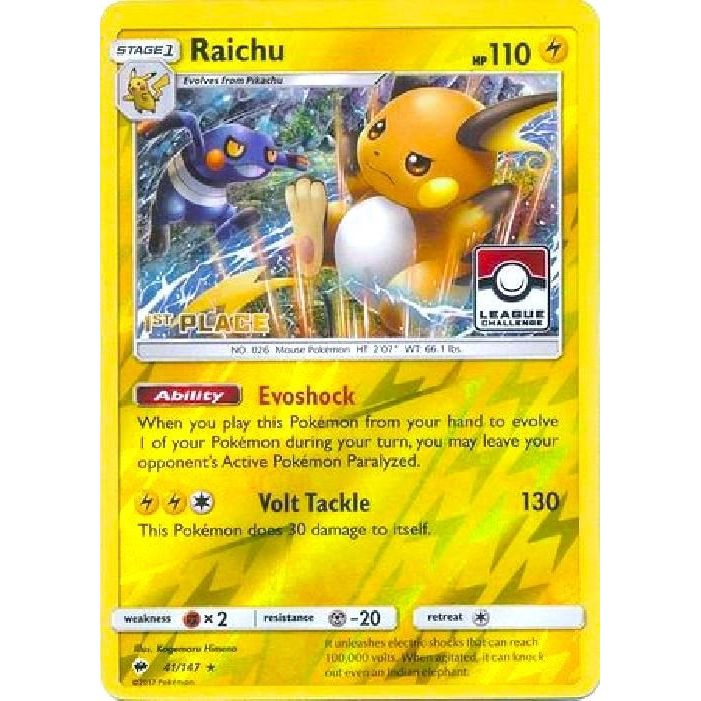 Image for Raichu - 41/147 (League Challenge) [1st Place] (041/147) (PR) - Pokemon