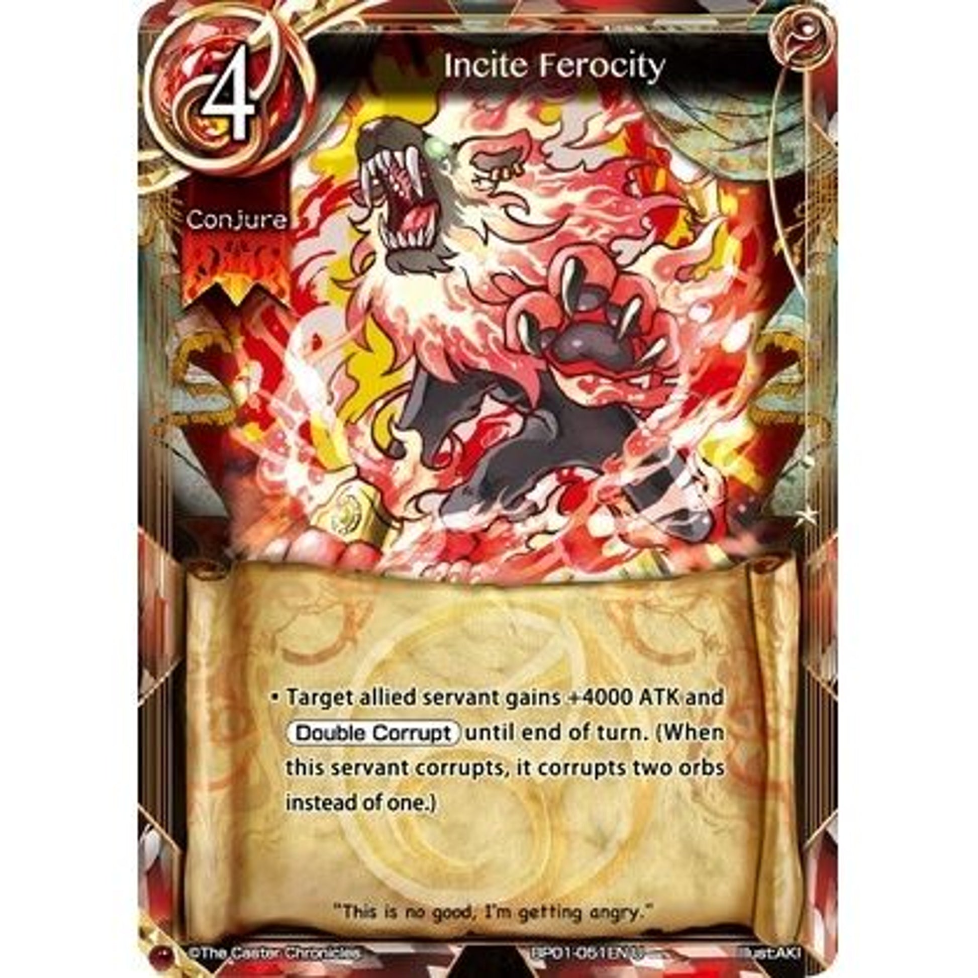 Image for Incite Ferocity (BP01-051EN) (BP01) - The Caster Chronicles