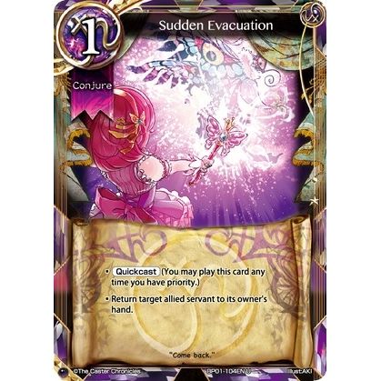 Image for Sudden Evacuation (BP01-104EN) (BP01) - The Caster Chronicles
