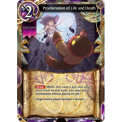 Image for Proclamation of Life and Death (SD02-019EN) (SD02) - The Caster Chronicles