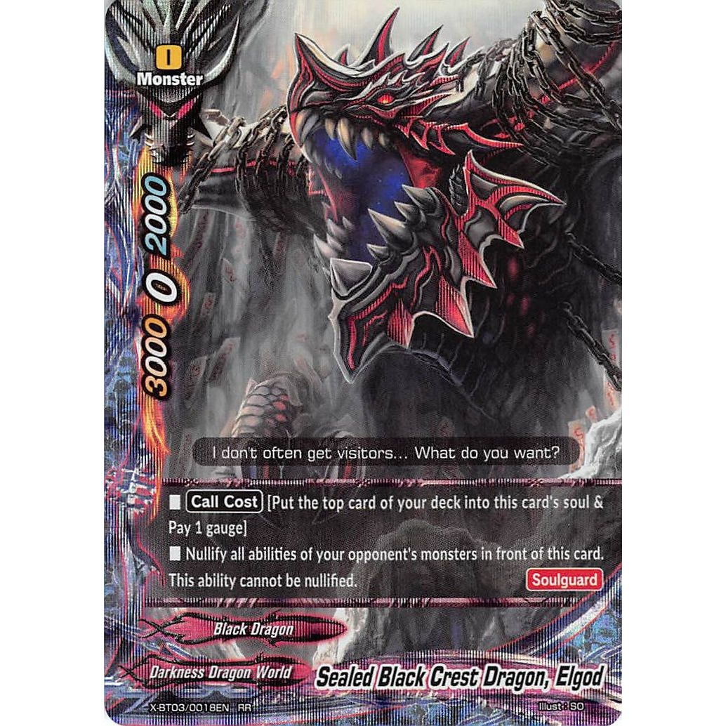 Image for Sealed Black Crest Dragon, Elgod (X-BT03/0018EN) (X-BT03) - Future Card BuddyFight