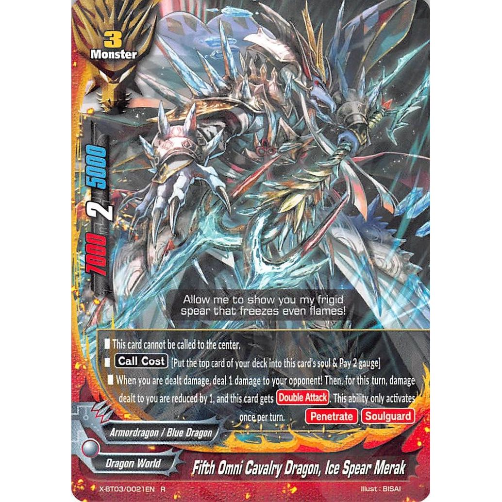 Image for Fifth Omni Cavalry Dragon, Ice Spear Merak (X-BT03/0021EN) (X-BT03) - Future Card BuddyFight
