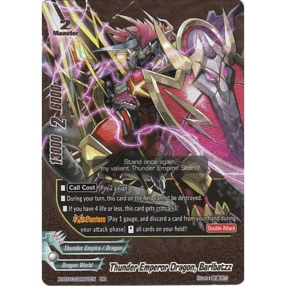 Image for Thunder Emperor Dragon, Barlbatzz (X-BT03/BR01EN) (X-BT03) - Future Card BuddyFight