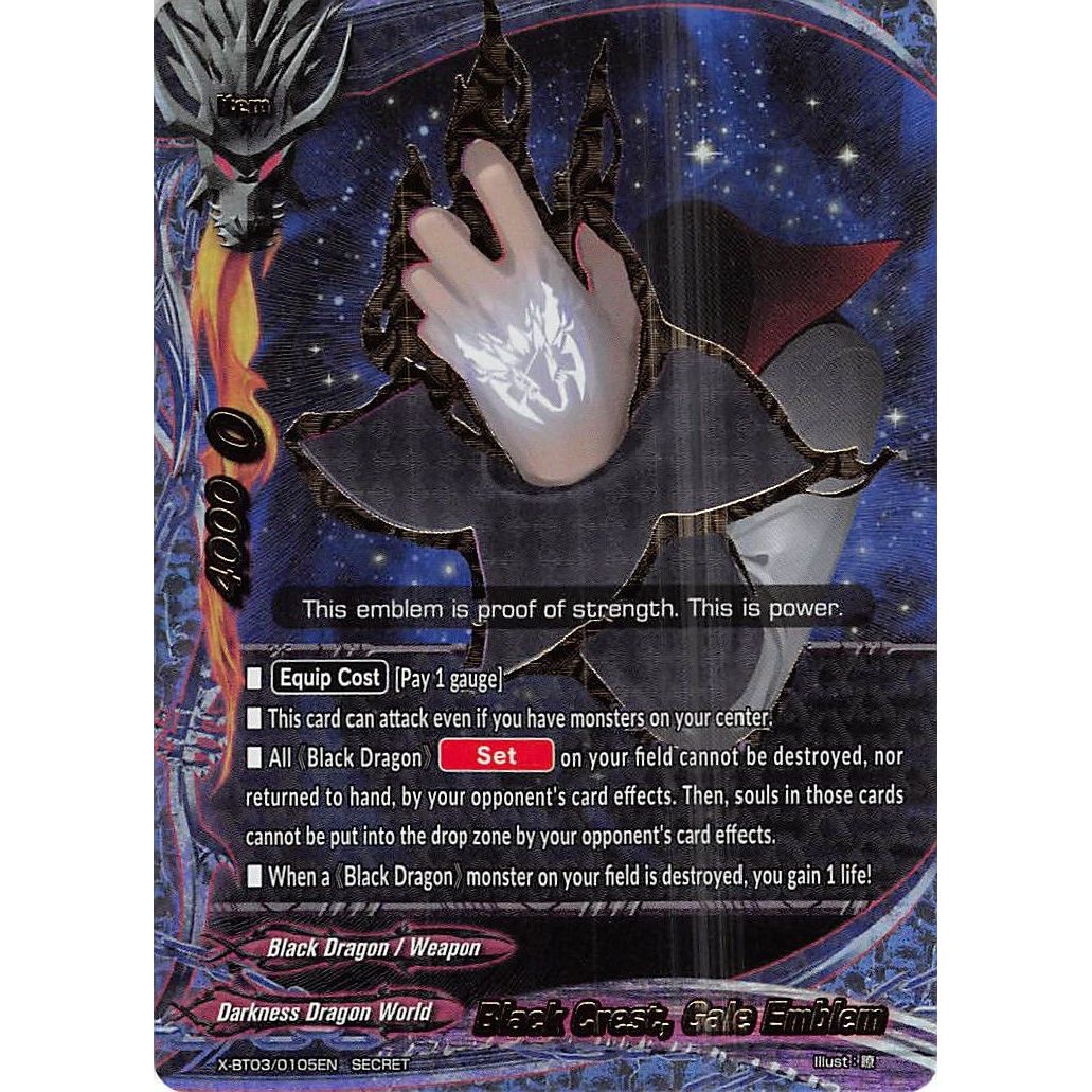 Image for Black Crest, Gale Emblem (X-BT03/0105EN) (X-BT03) - Future Card BuddyFight