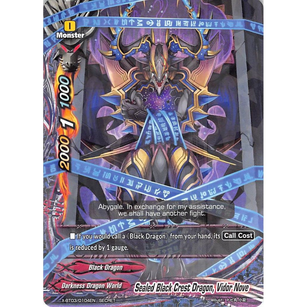 Image for Sealed Black Crest Dragon, Vidor Nove (X-BT03/0104EN) (X-BT03) - Future Card BuddyFight