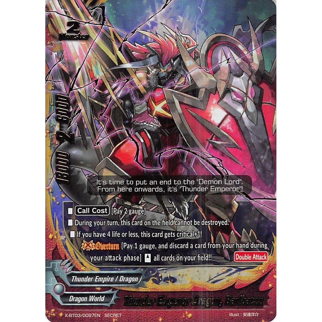 Image for Thunder Emperor Dragon, Barlbatzz (X-BT03/0097EN) (X-BT03) - Future Card BuddyFight