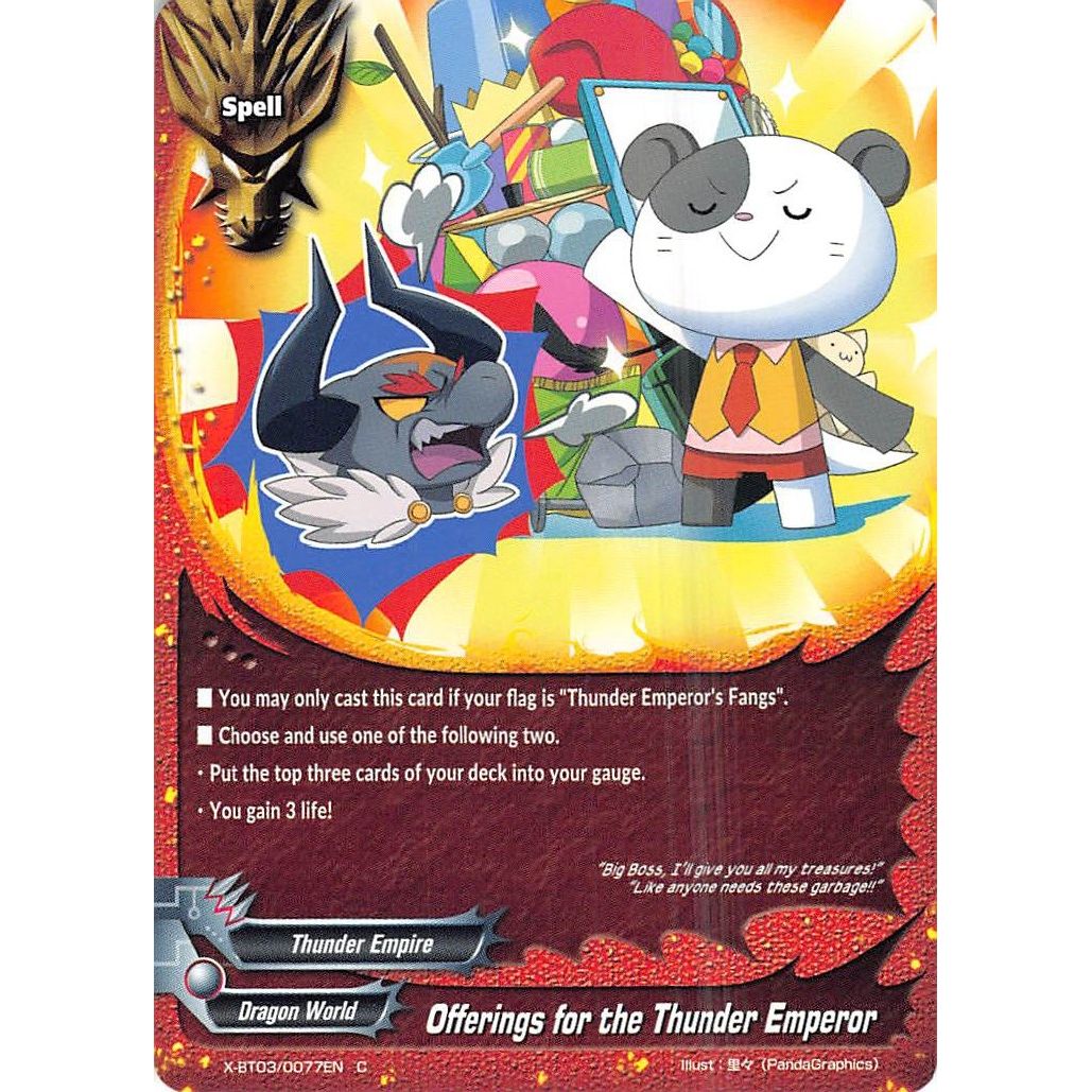 Image for Offerings for the Thunder Emperor (X-BT03/0077EN) (X-BT03) - Future Card BuddyFight