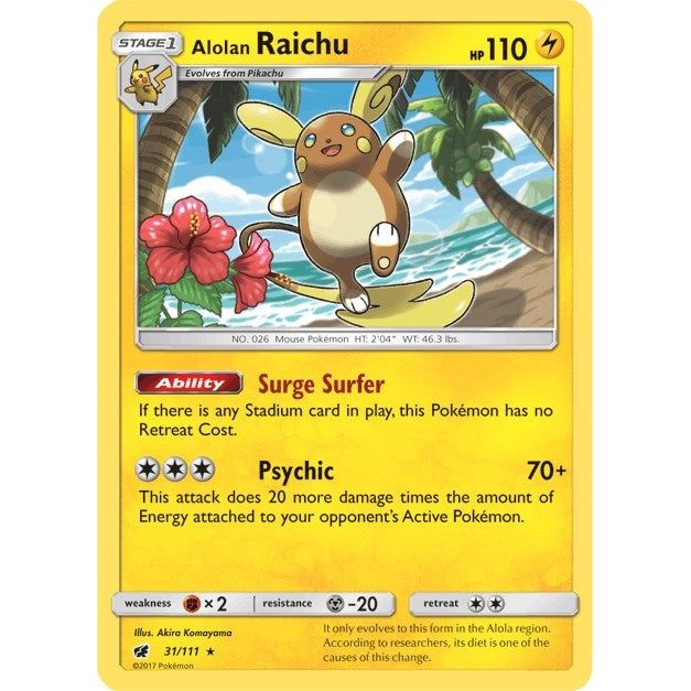 Image for Alolan Raichu (31/111) (SM04) - Pokemon