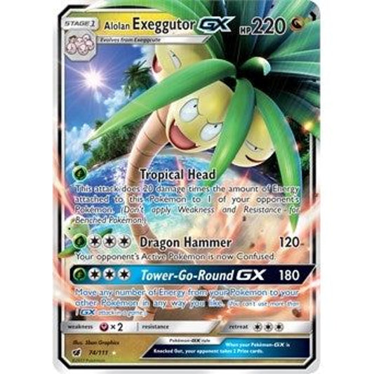 Image for Alolan Exeggutor GX (74/111) (SM04) - Pokemon