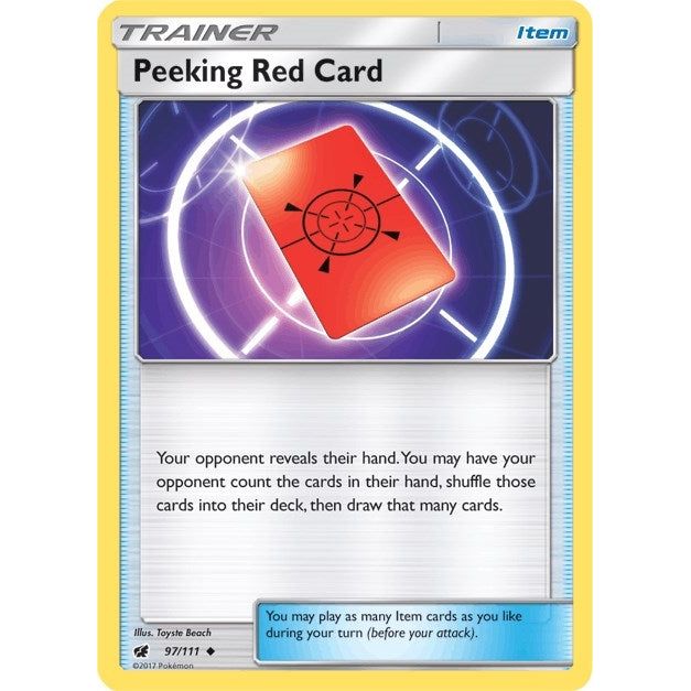 Image for Peeking Red Card (97/111) (SM04) - Pokemon