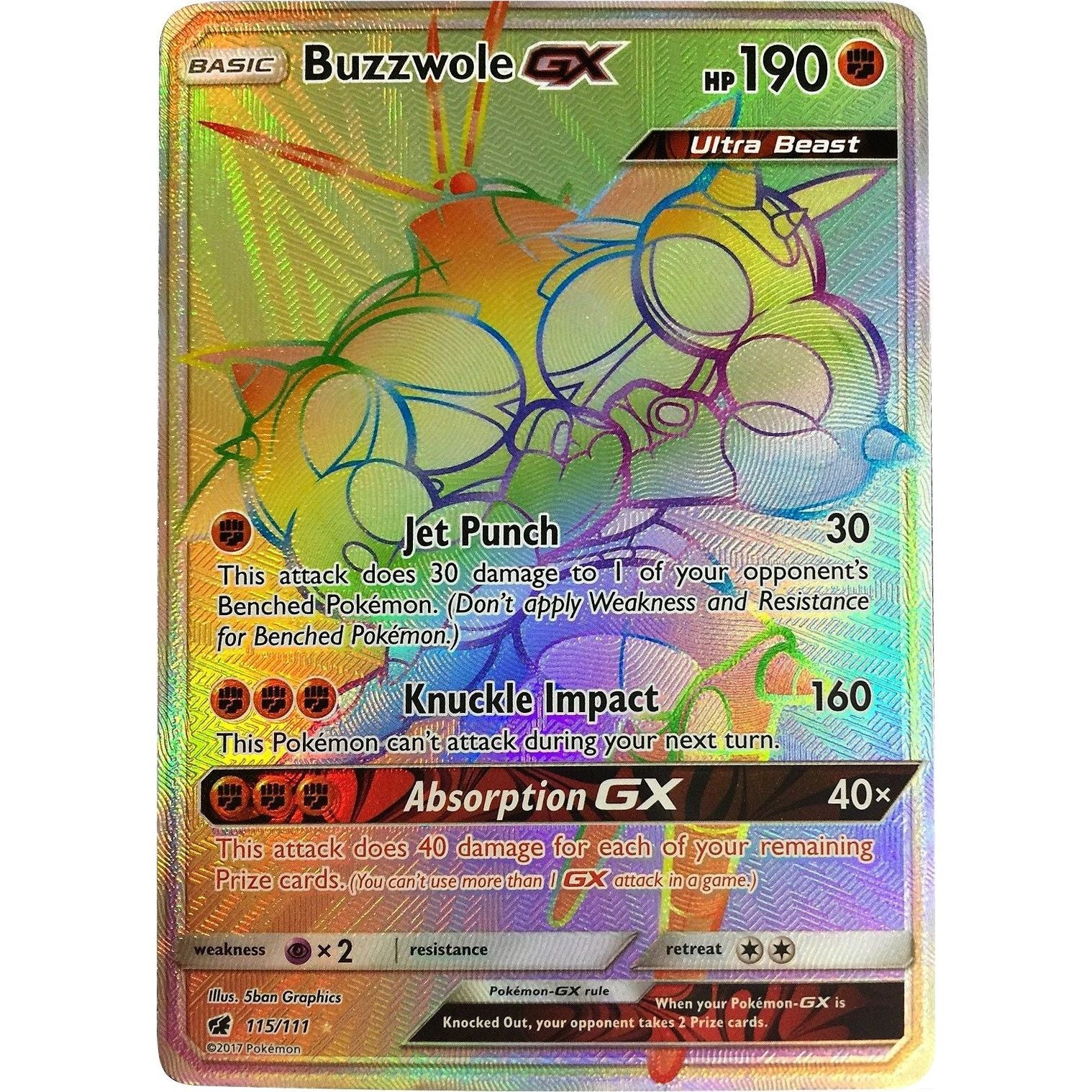 Image for Buzzwole GX (Secret) (115/111) (SM04) - Pokemon